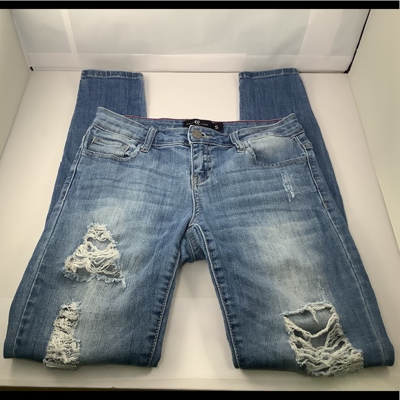 Cello Jeans Distressed Skinny Blue Jeans 5 - Picture 3 of 7